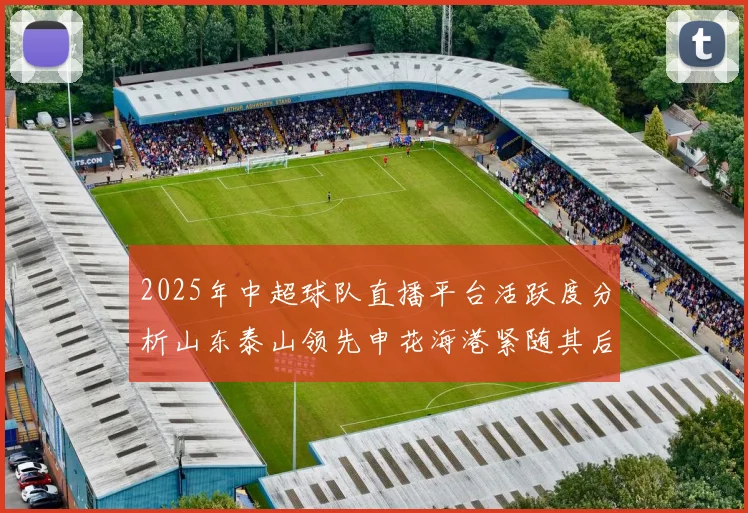 2025年中超球队直播平台活跃度分析山东泰山领先申花海港紧随其后
